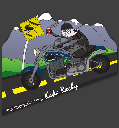 Illustration: Biker Rochy T-Shirt Design