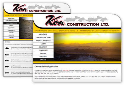Kon Construction | Web Design, Brochure & Presentation Booklet.