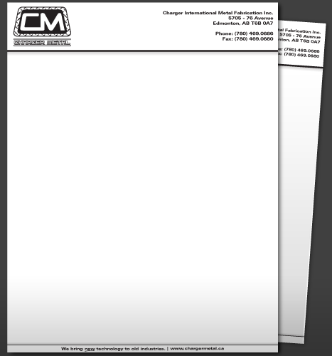 Print, Illustration: Charger Metal Letterhead