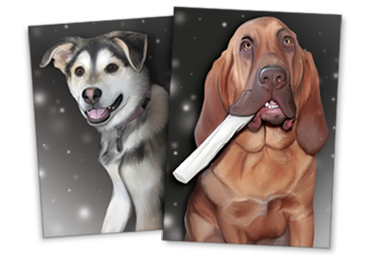 Digital Pet Paintings | Digital paintings done using photographs of your own pet.